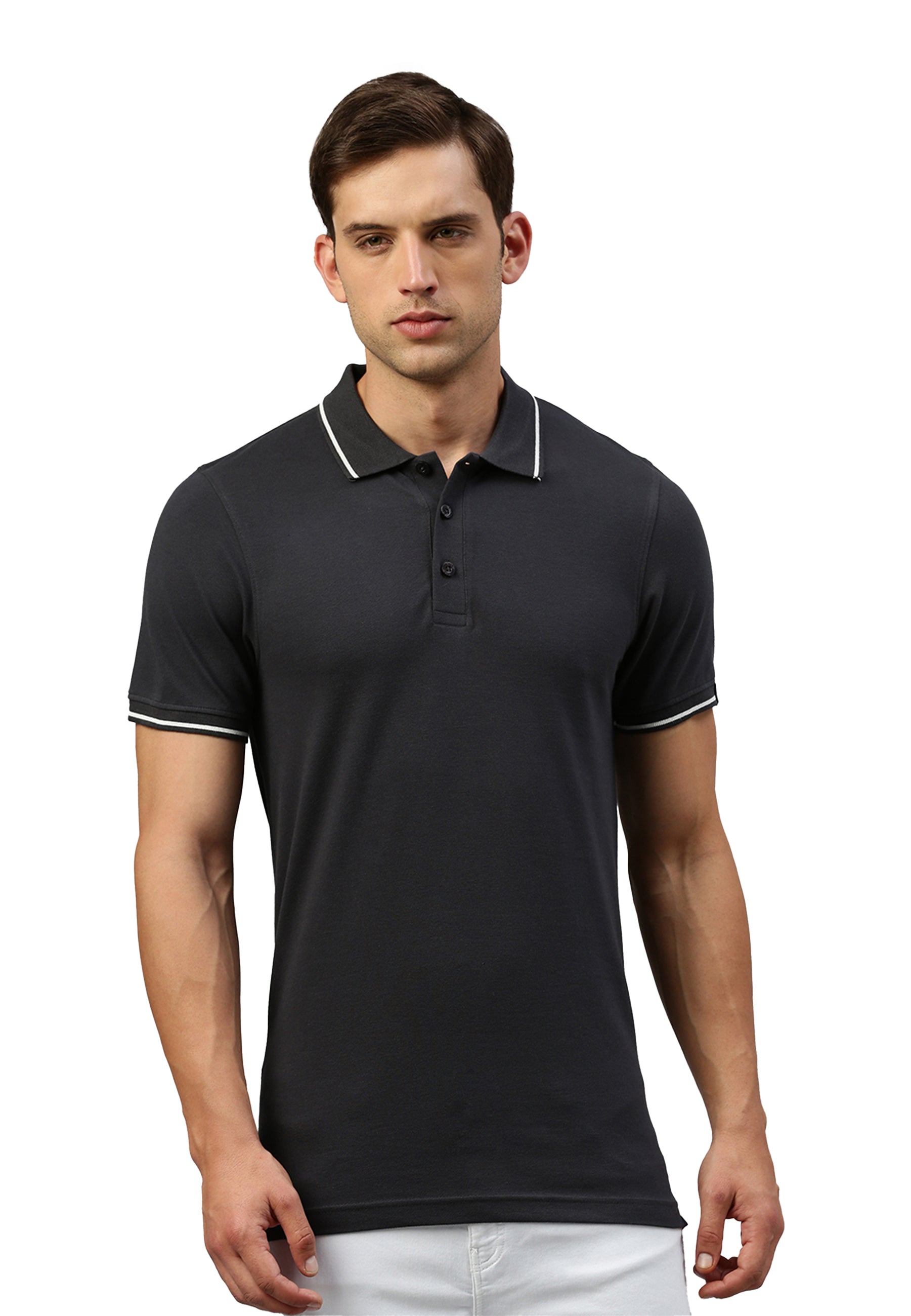 Polo a contrasto con elastan Ben