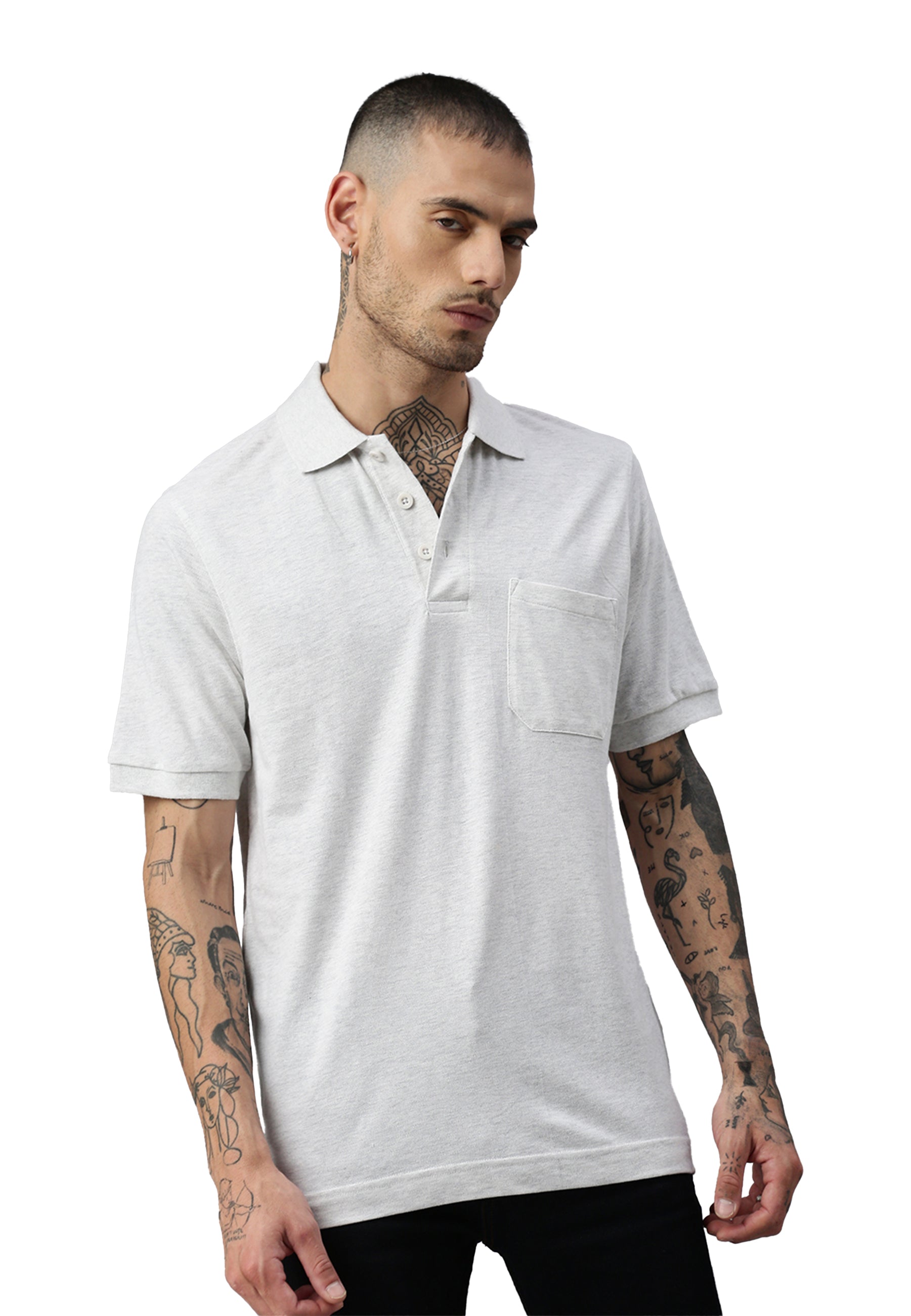 Polo Switcher pocket color balena/blanc chine
