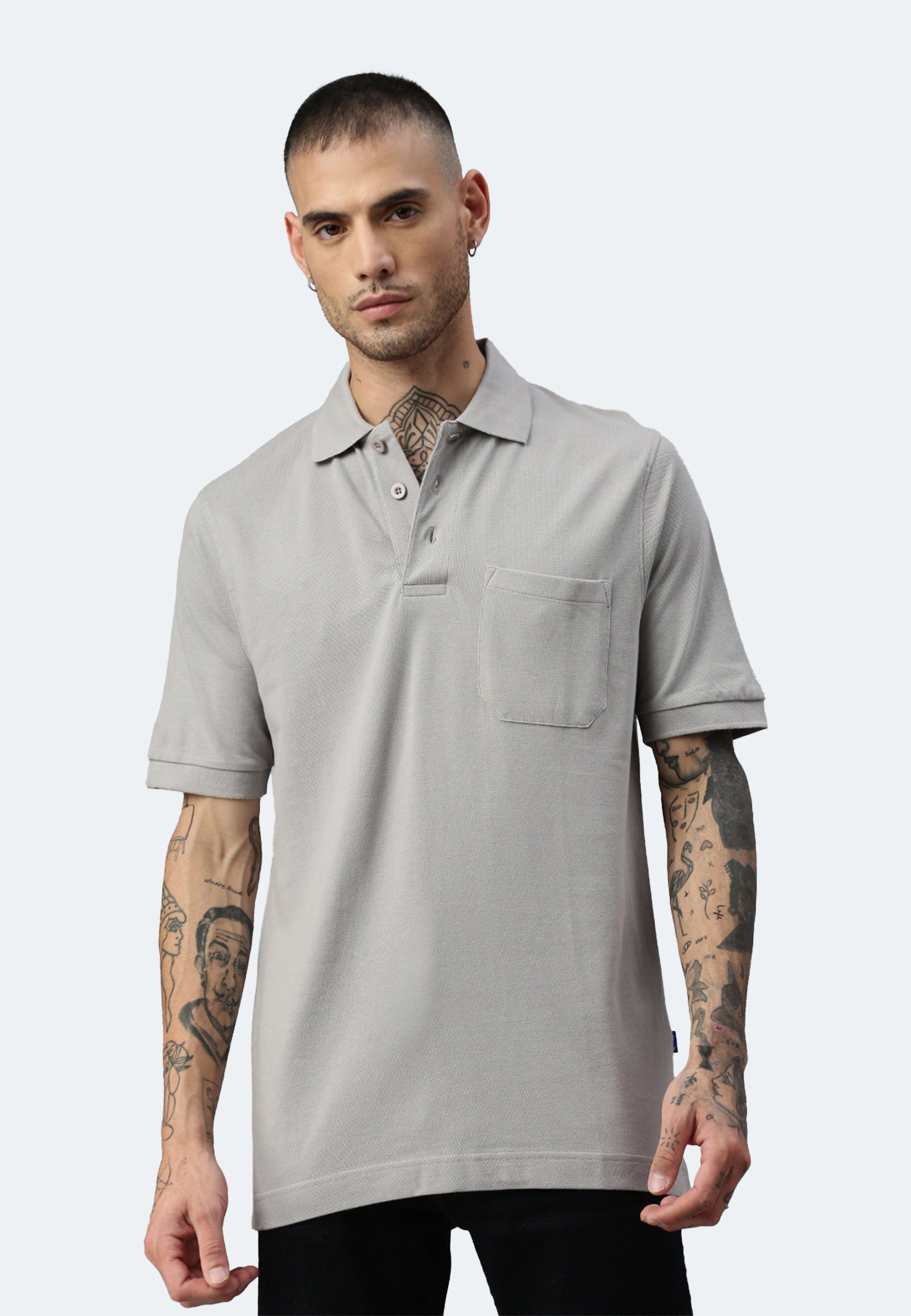 Switcher pocket polo colore balena/grigio fonce