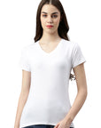 T-shirt stretch con scollo a V Giorgia