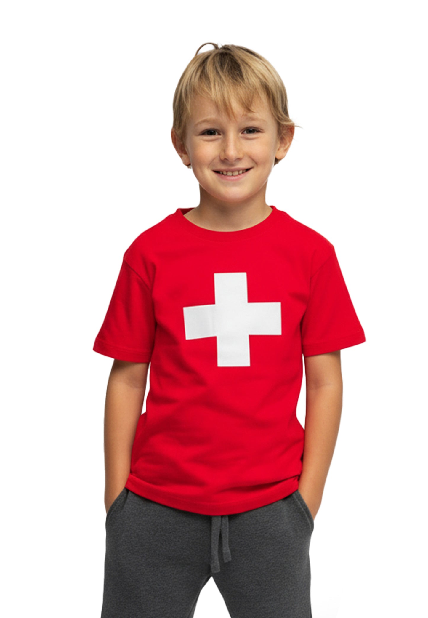 Camicia Switcher bambino swiss vision helvetica color/10 rouge