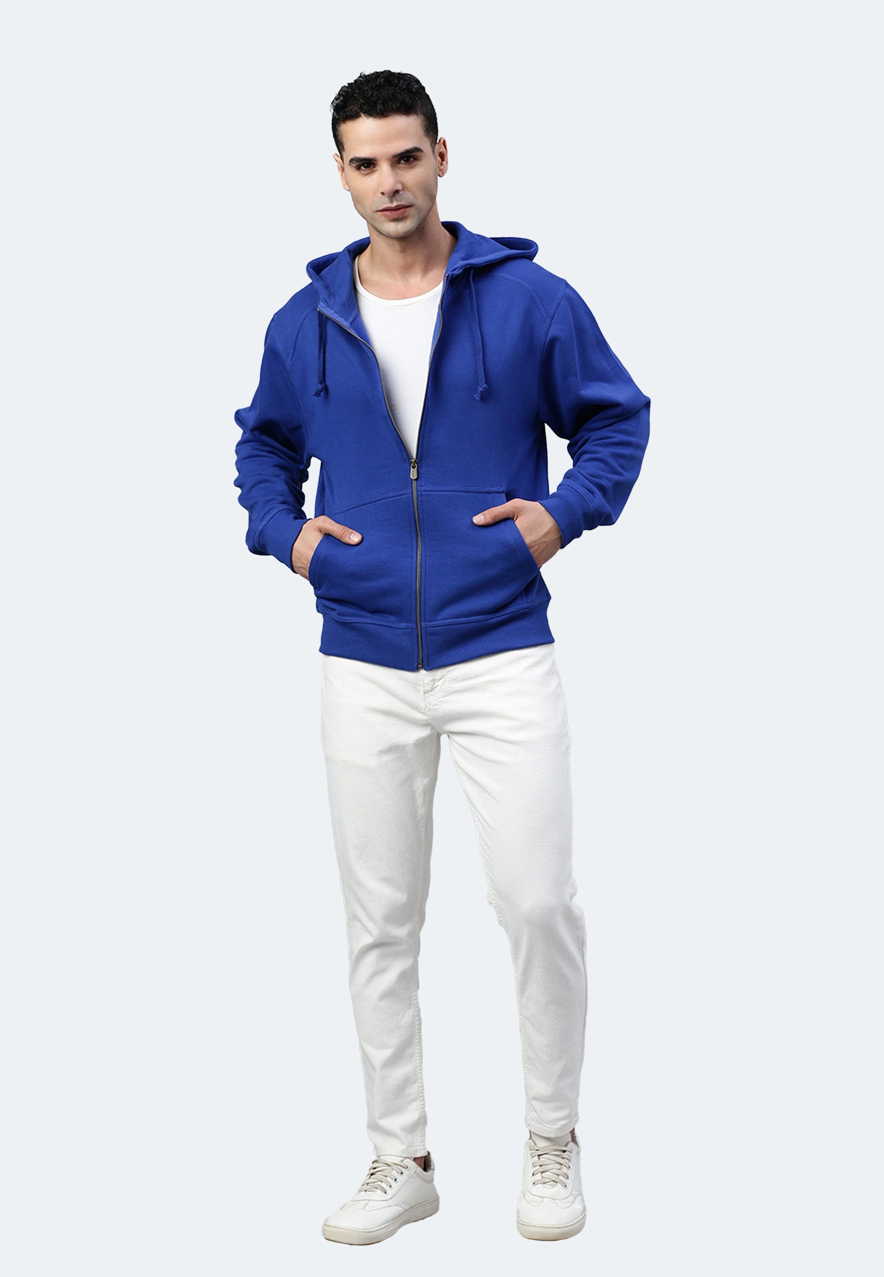 Switcher, felpa con cappuccio e zip da uomo colore miami/oceano