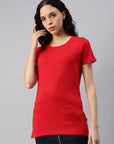Maglietta da donna con scollo rotondo - Rosso - Switcher