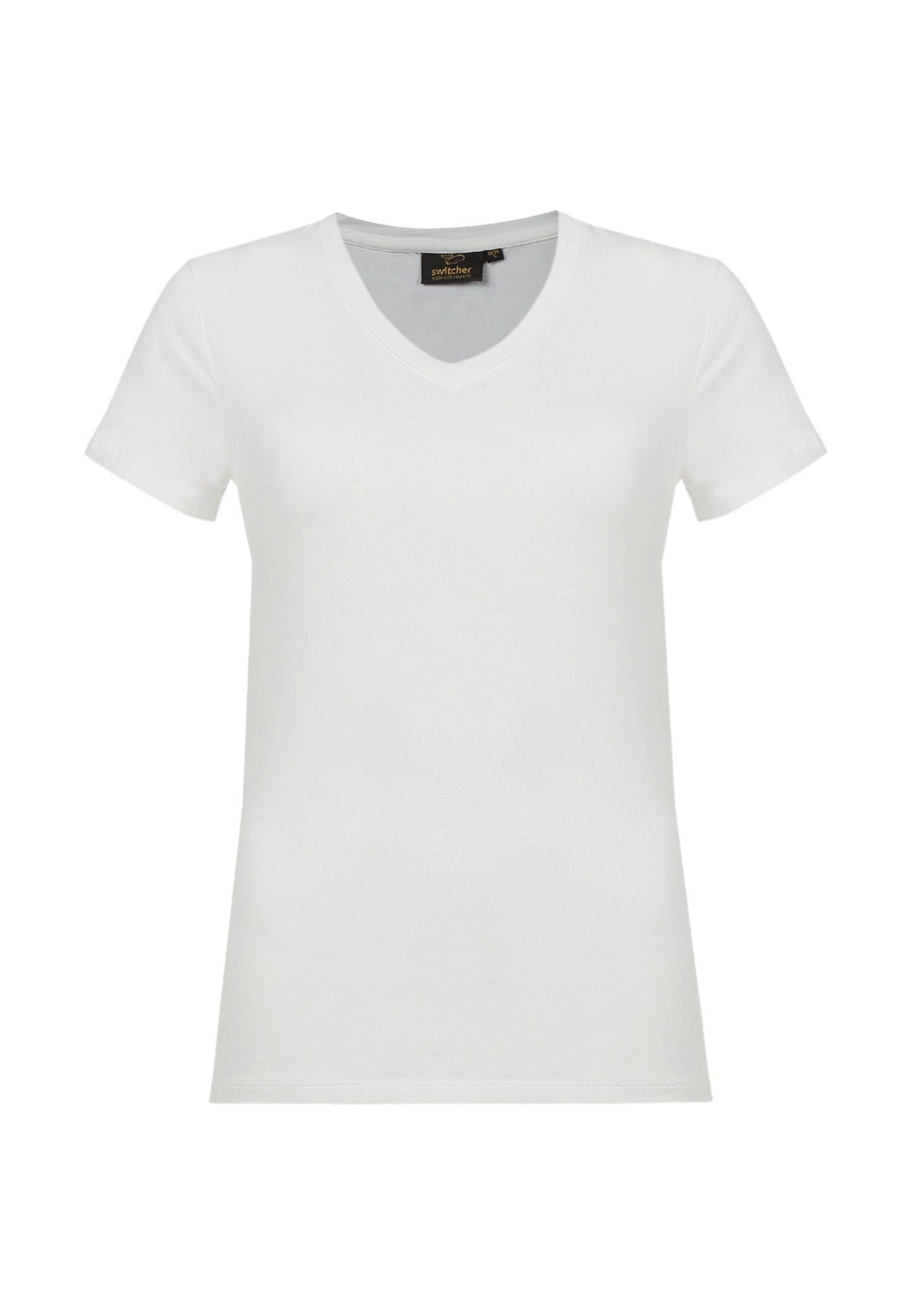 T-shirt stretch con scollo a V Giorgia