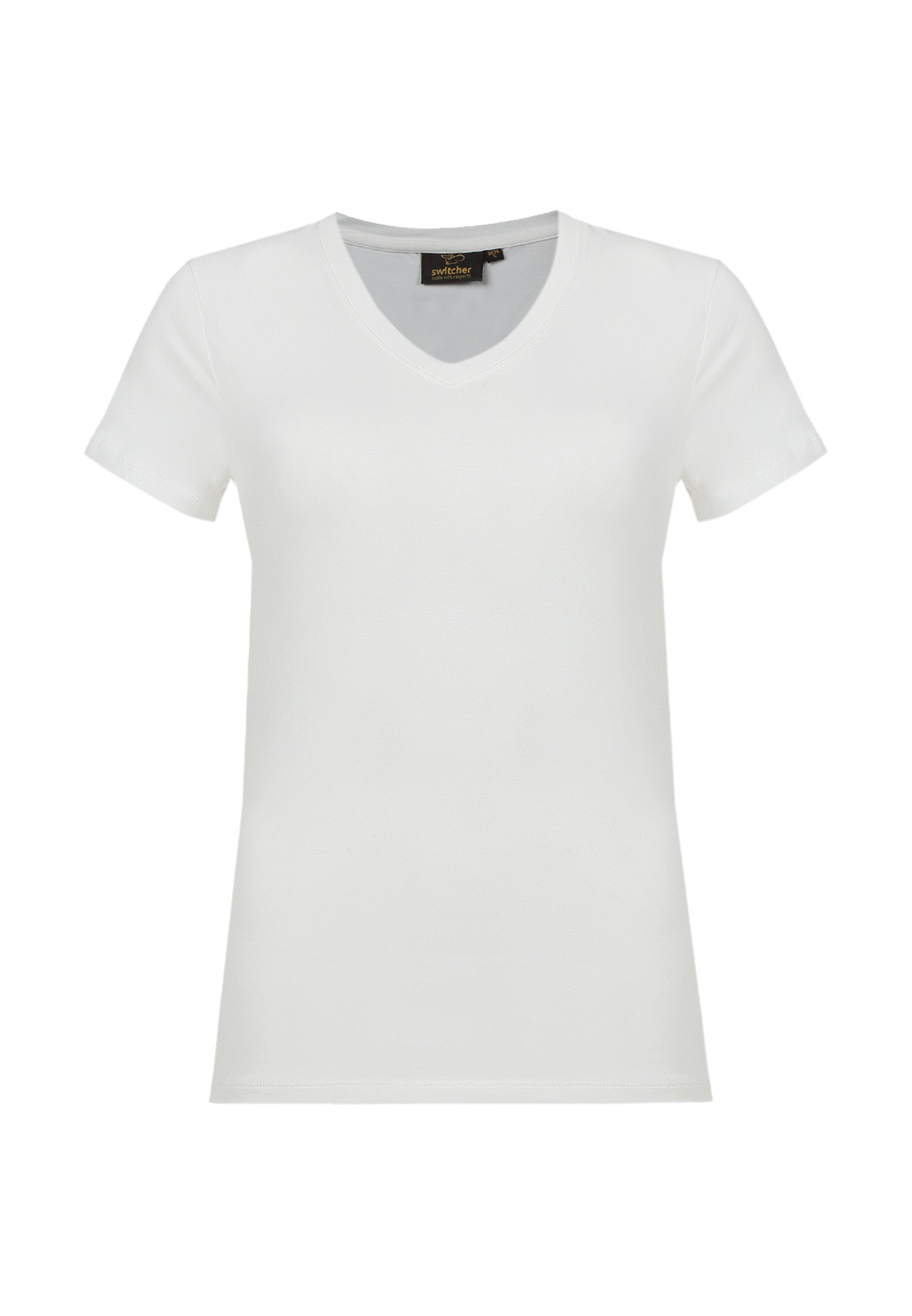T-shirt stretch con scollo a V Giorgia