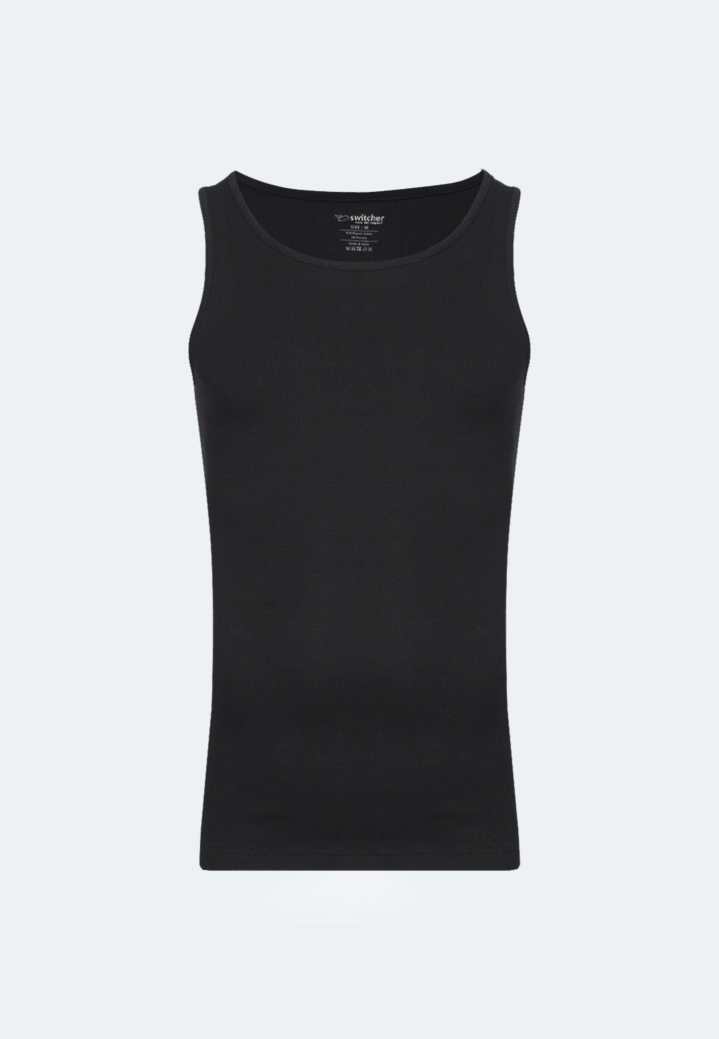 Canotta a coste da uomo in cotone biologico Silvester