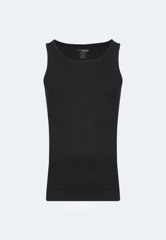 Canotta a coste da uomo in cotone biologico Silvester