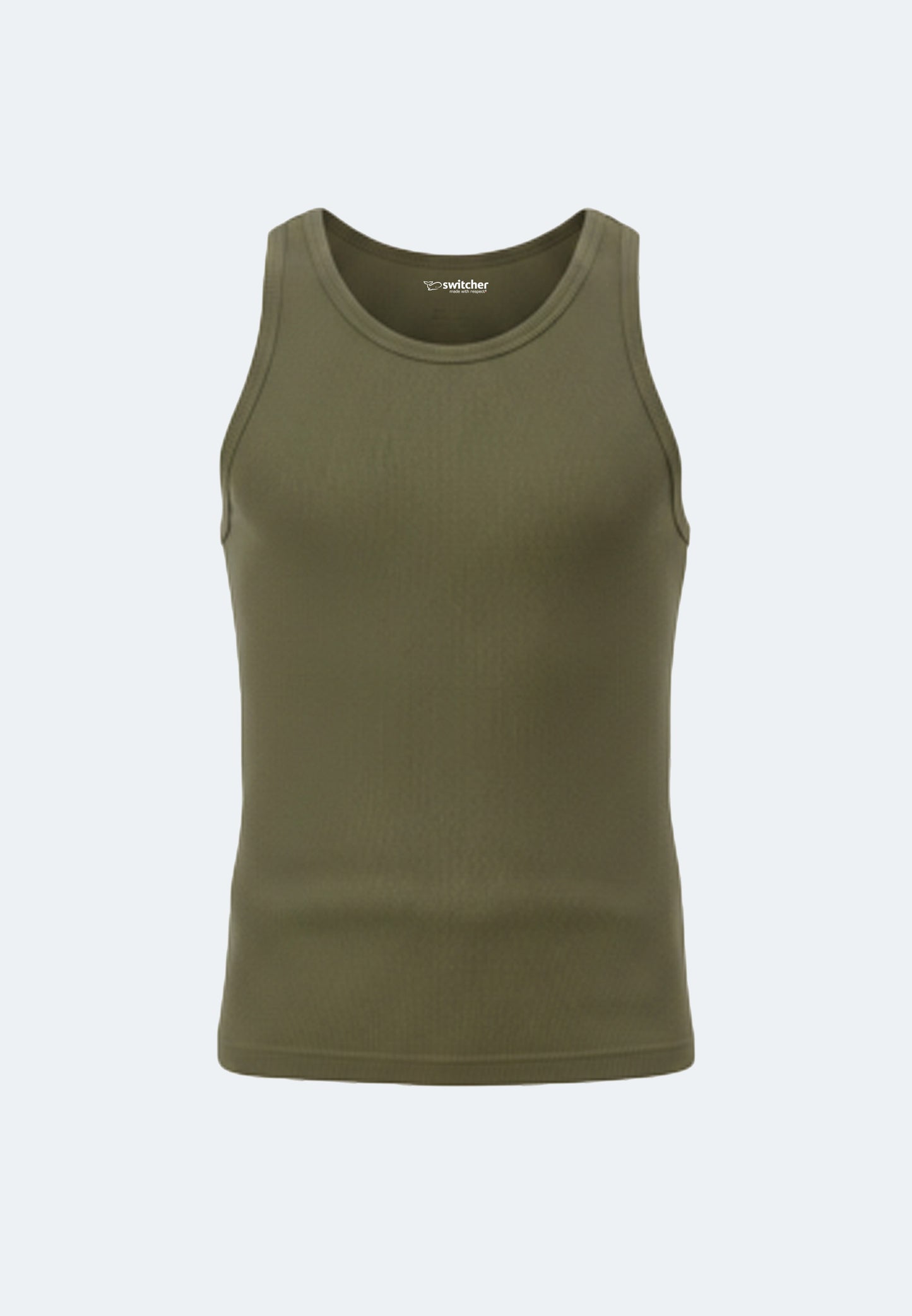 Canotta a coste da uomo in cotone biologico Silvester