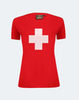 Maglietta Helvetica da donna con scollo a V