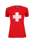 Maglietta Helvetica da donna con scollo a V