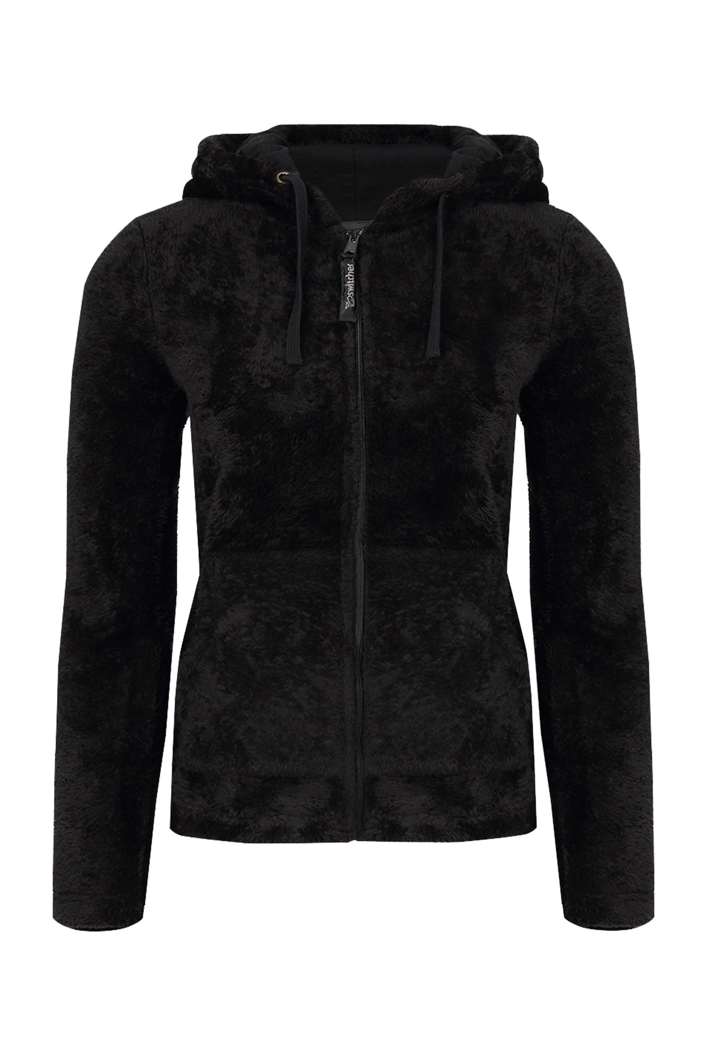Felpa con cappuccio da donna in pile di poliestere riciclato al 100%.