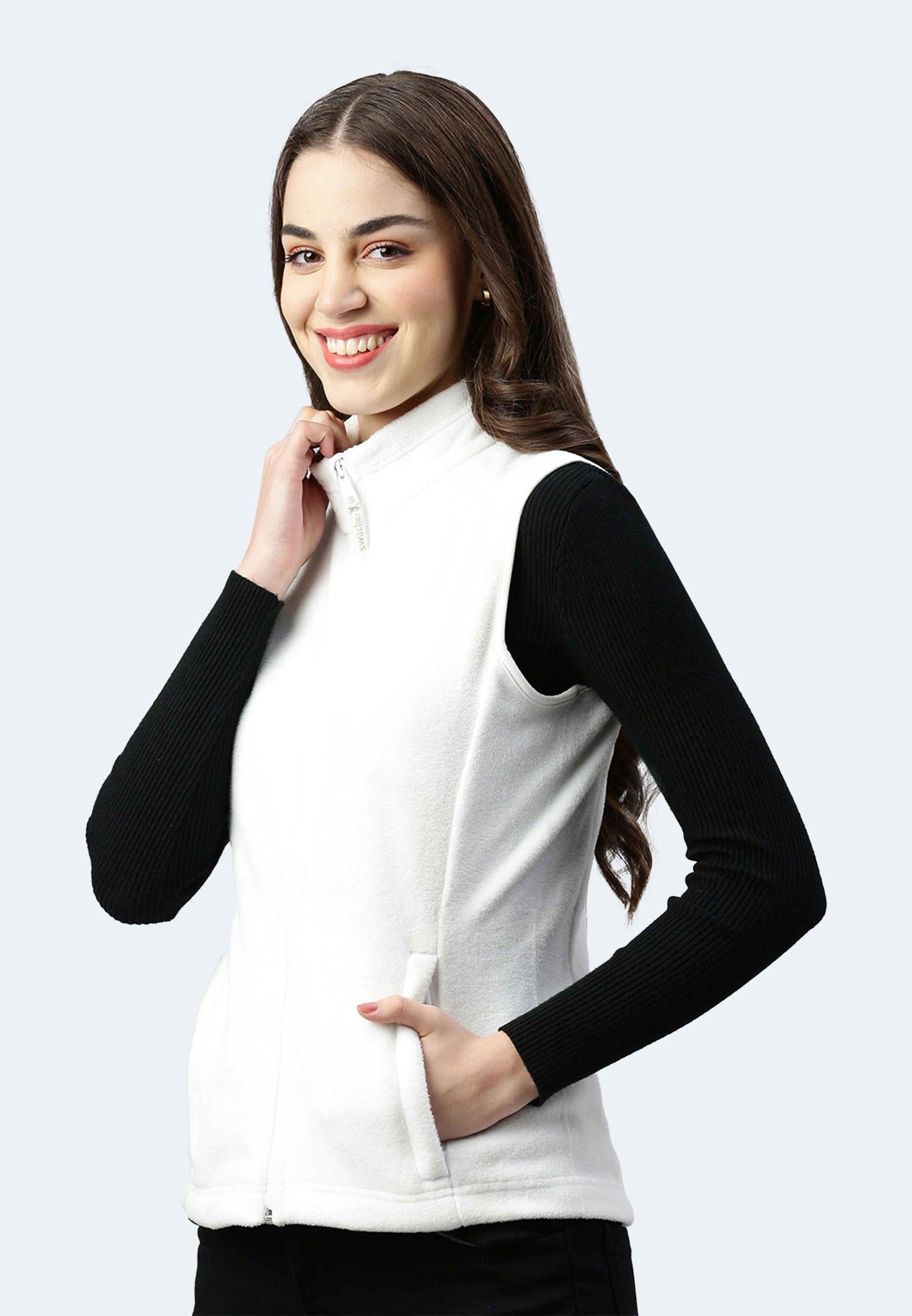 Gilet in pelliccia di fibra Helsinki