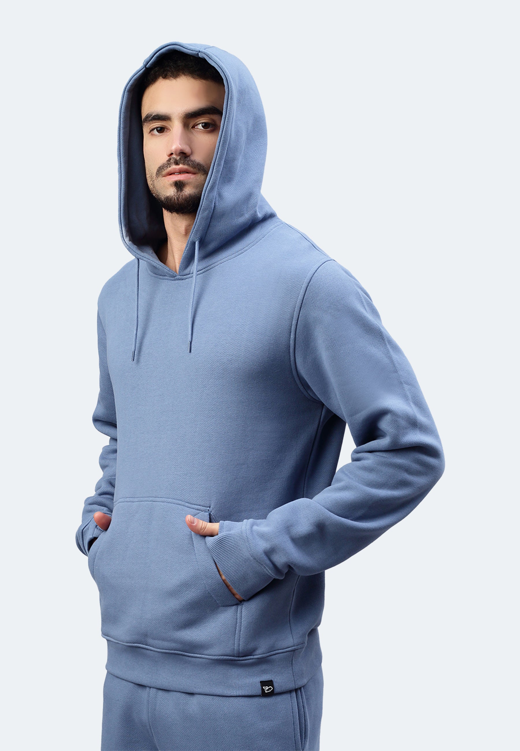 Switcher felpa con cappuccio da uomo colore casablanca/blu elementare