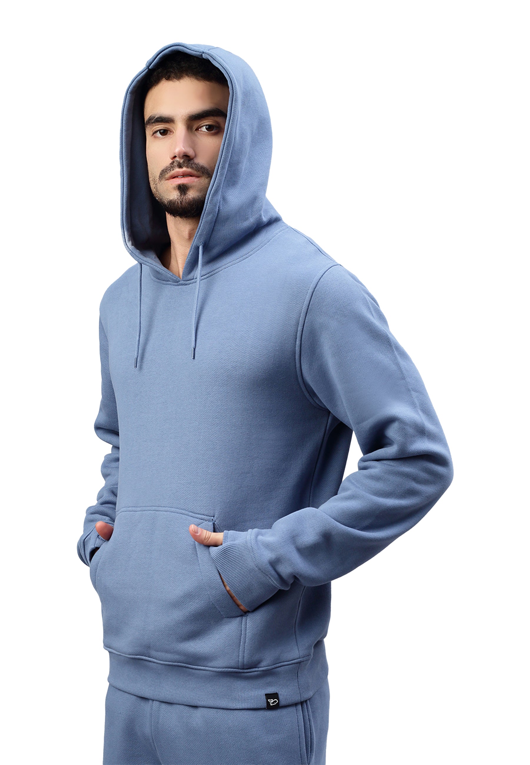 Switcher felpa con cappuccio da uomo colore casablanca/blu elementare