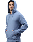 Switcher felpa con cappuccio da uomo colore casablanca/blu elementare