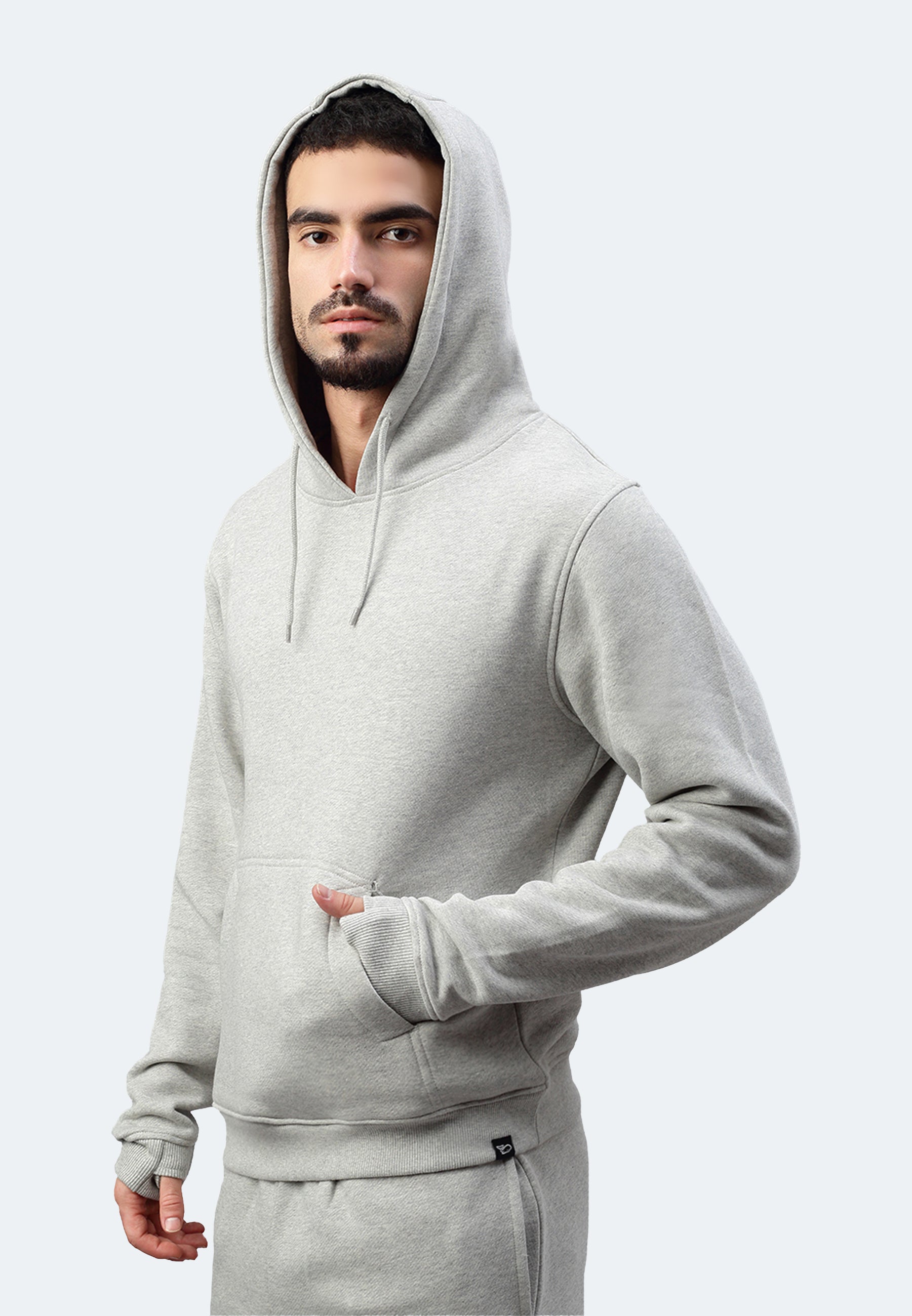 Switcher felpa con cappuccio da uomo colore casablanca/gris chine