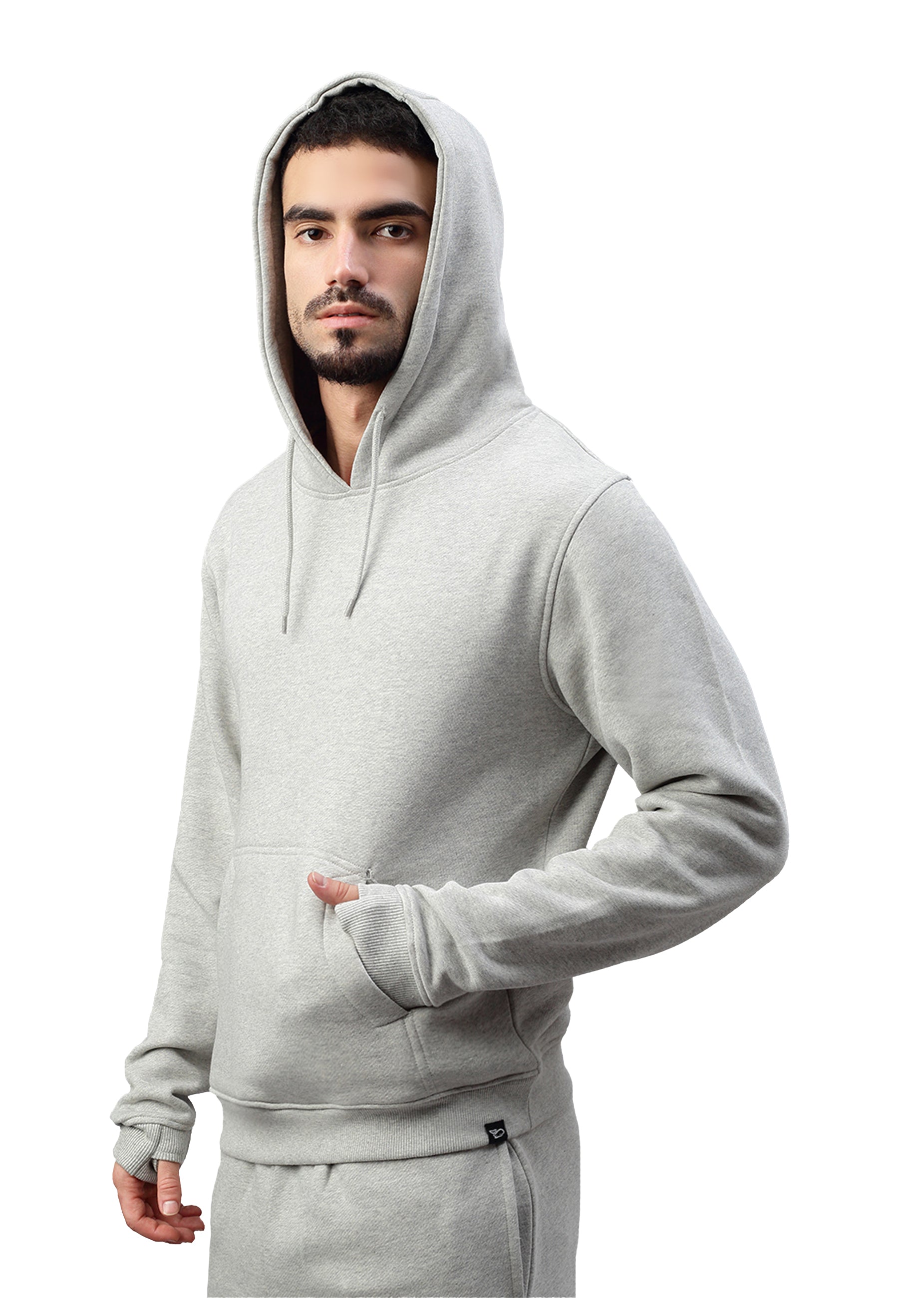 Switcher felpa con cappuccio da uomo colore casablanca/gris chine