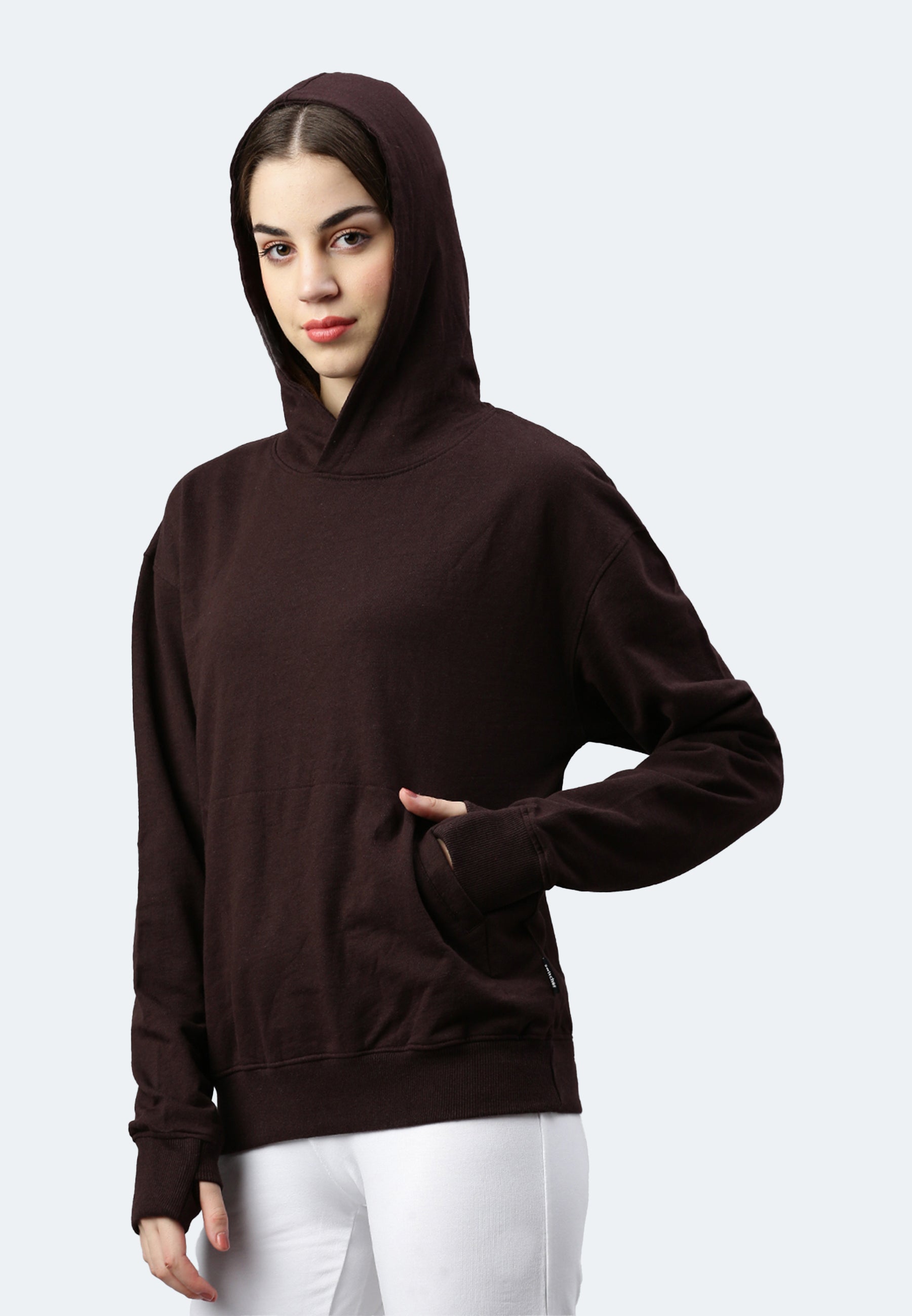 Felpa con cappuccio Switcher Lady skylar color/680 cafe