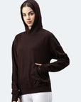 Felpa con cappuccio Switcher Lady skylar color/680 cafe