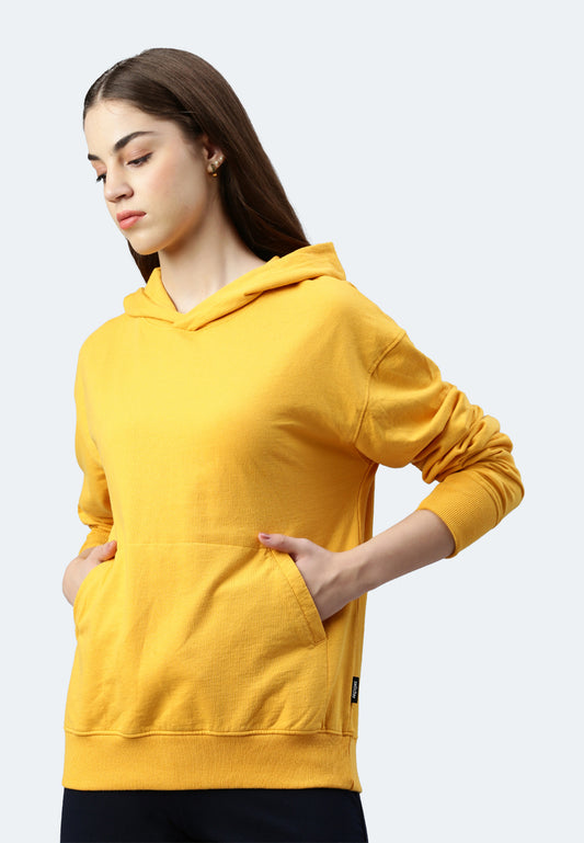 Felpa con cappuccio Switcher Lady skylar color/532 moutarde