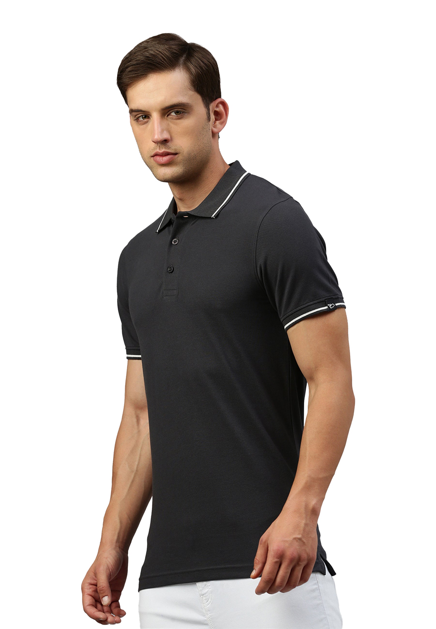 Polo a contrasto con elastan Ben
