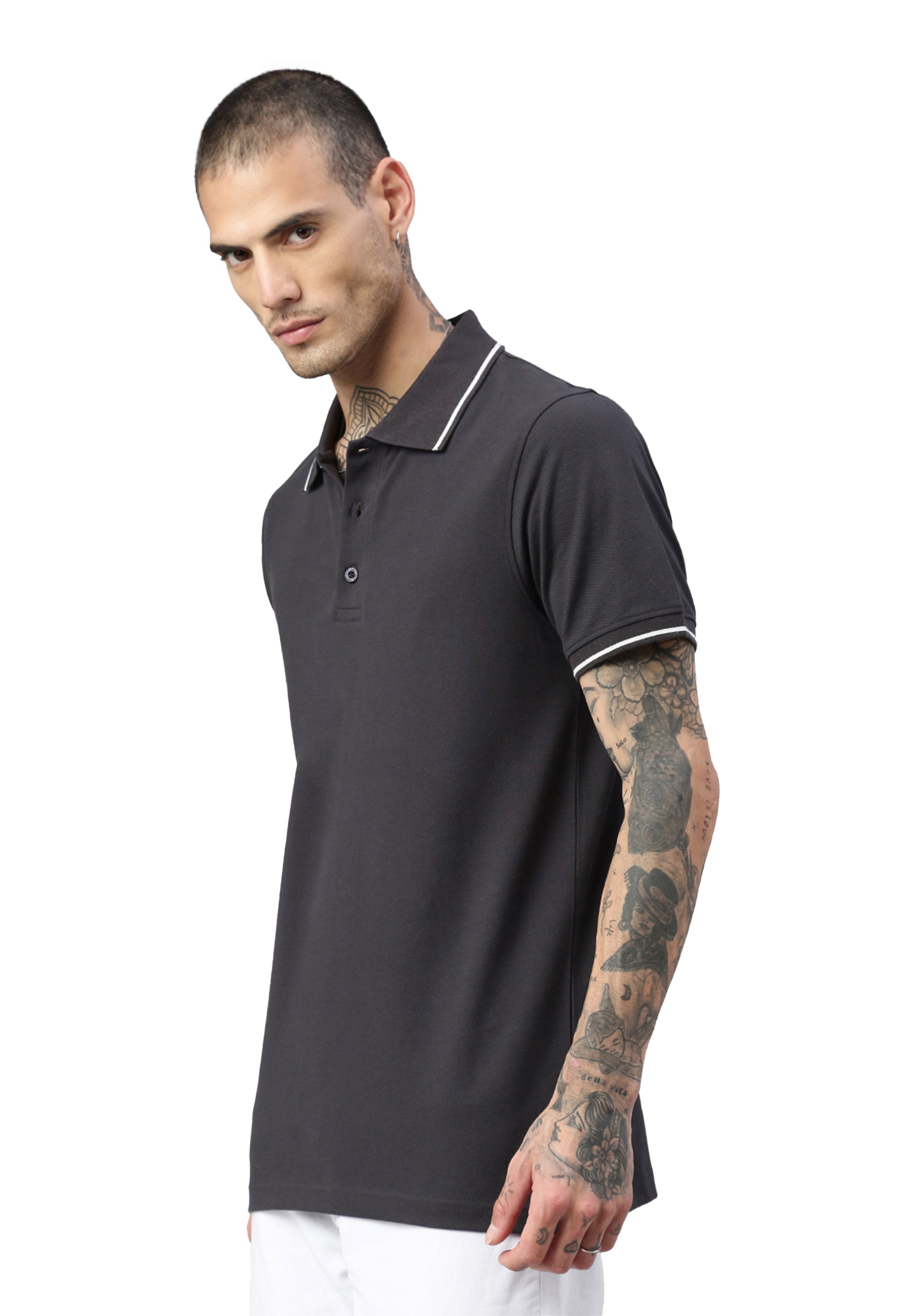 Polo a contrasto con elastan Ben