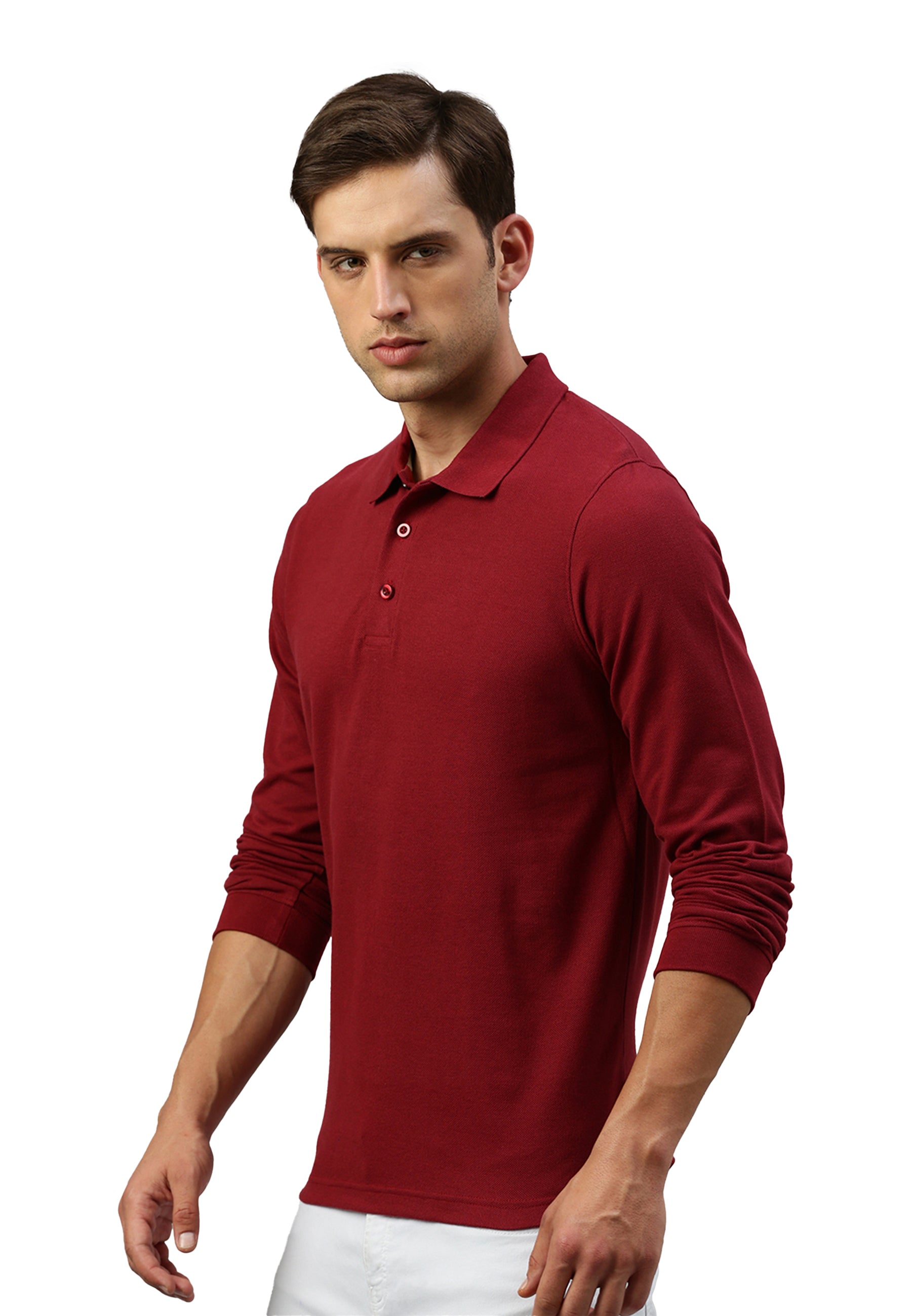 Polo a maniche lunghe in piqué di cotone Ralph