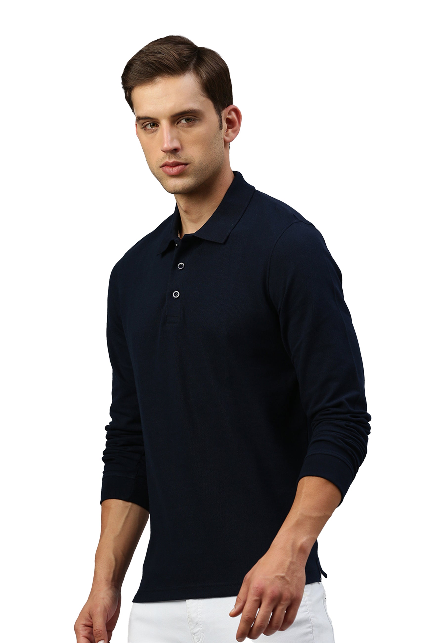 Polo a maniche lunghe in piqué di cotone Ralph
