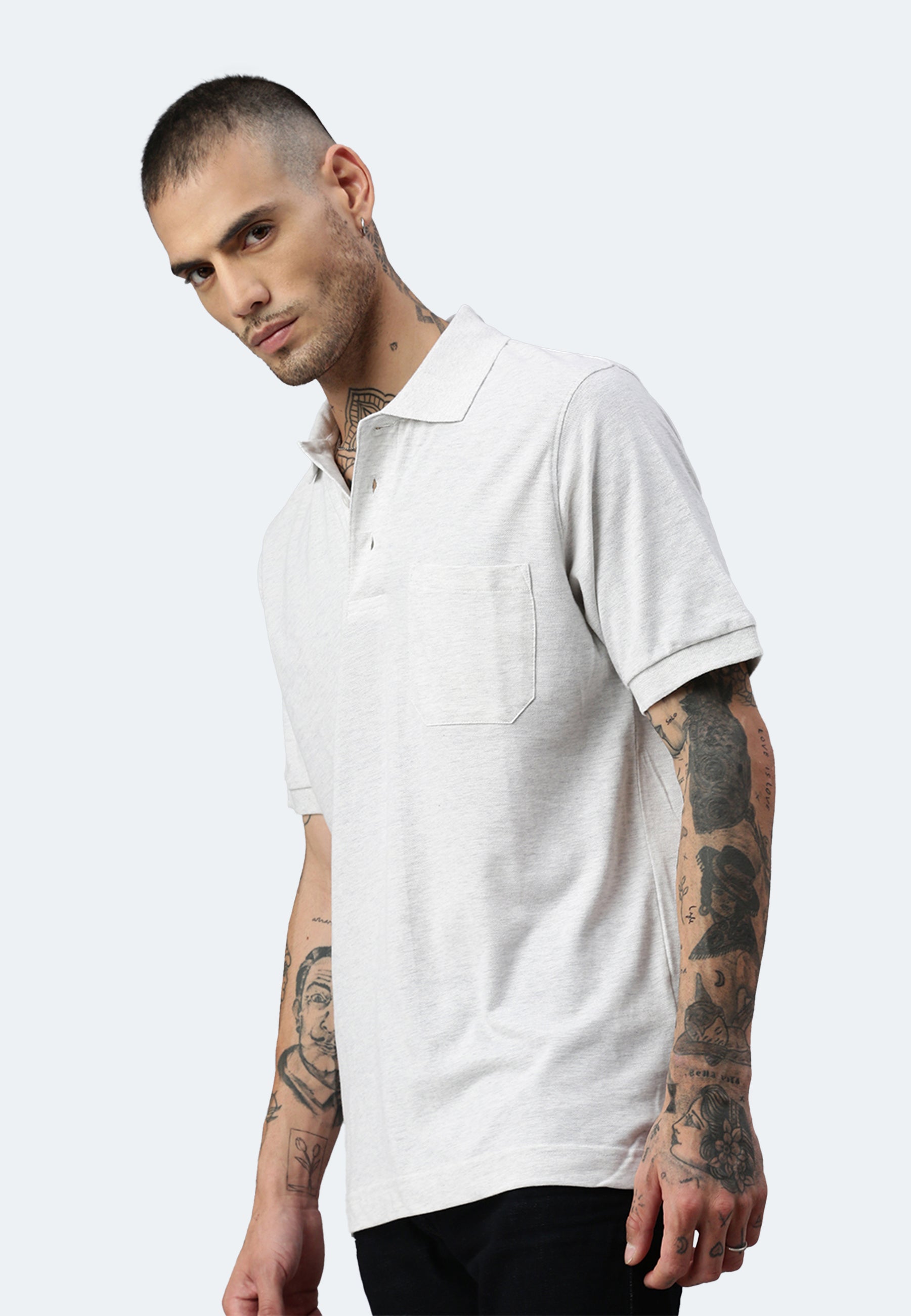 Polo Switcher pocket color balena/blanc chine