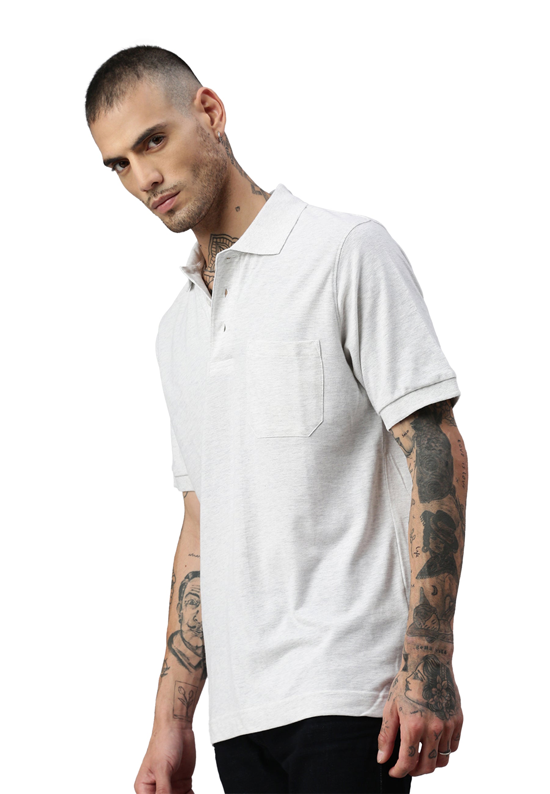 Polo Switcher pocket color balena/blanc chine