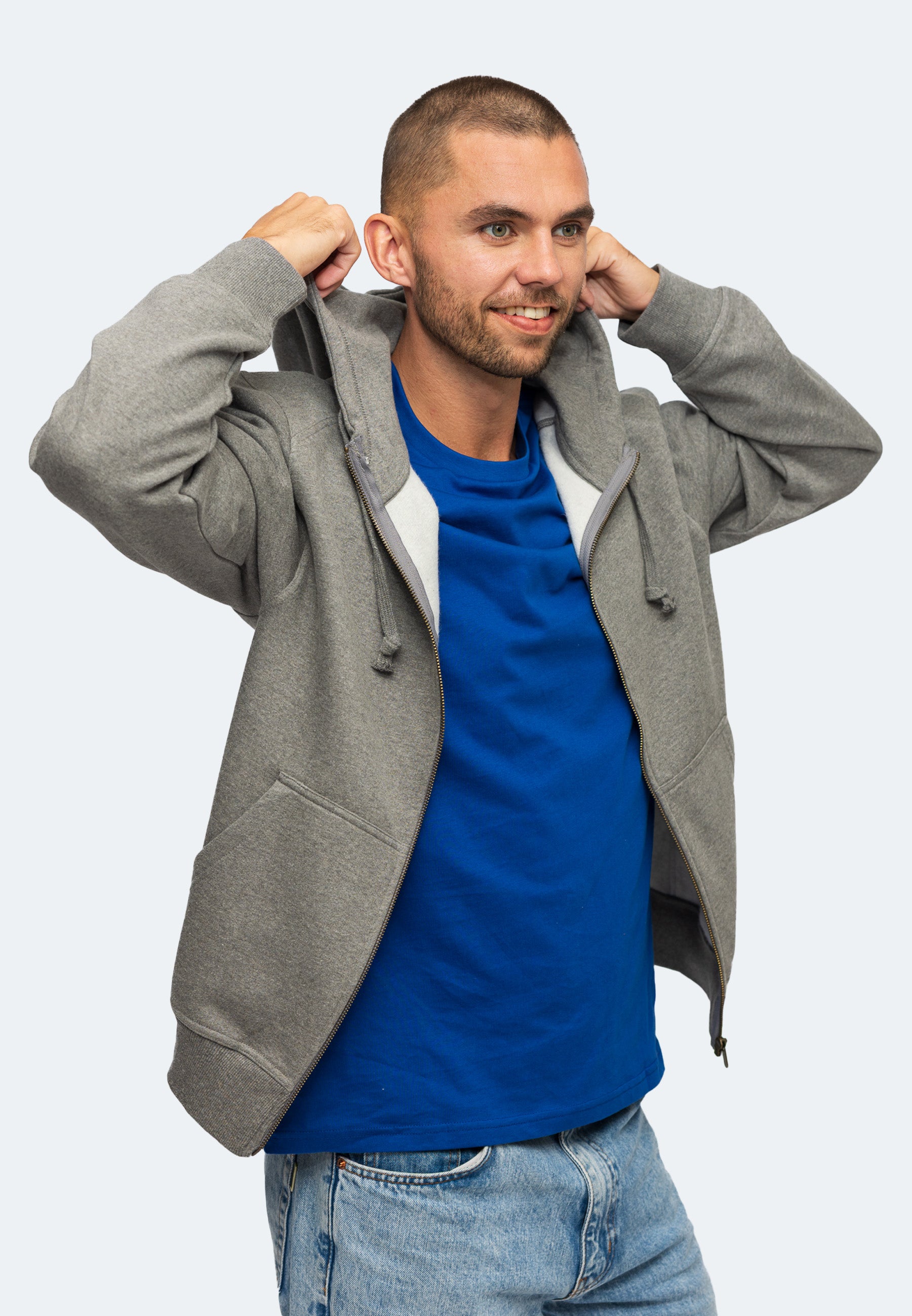 Switcher zip-hoodie uomo miami color/672 ebano chine